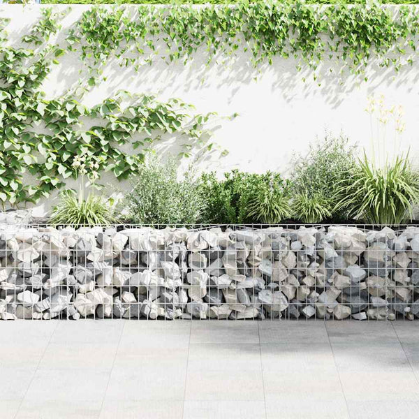 vidaXL Gabion Wall Galvanized Steel 450x30x50 cm