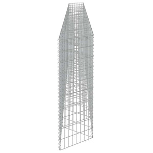 vidaXL Gabion Wall Galvanized Steel 630x30x100 cm