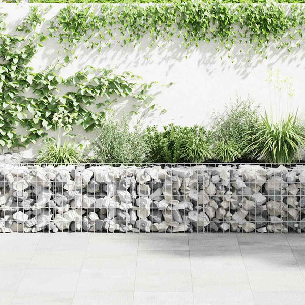 vidaXL Gabion Wall Galvanized Steel 630x30x50 cm