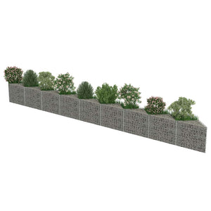 vidaXL Gabion Wall Galvanized Steel 630x30x50 cm