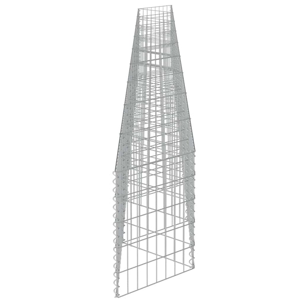 vidaXL Gabion Wall Galvanized Steel 630x30x50 cm
