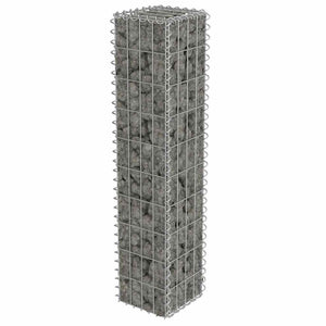 vidaXL Gabion Wall with Cover Galvanized Steel 20x20x100 cm
