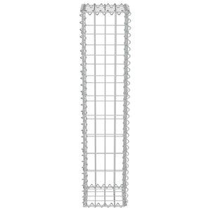 vidaXL Gabion Wall with Cover Galvanized Steel 20x20x100 cm