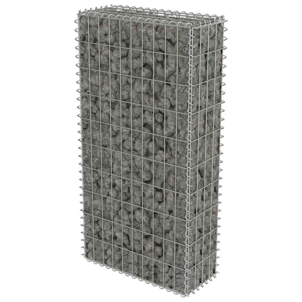 vidaXL Gabion Wall with Cover Galvanized Steel 50x20x100 cm
