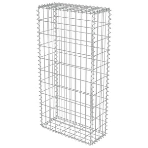 vidaXL Gabion Wall with Cover Galvanized Steel 50x20x100 cm