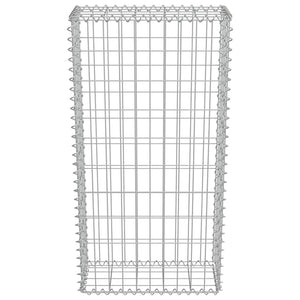vidaXL Gabion Wall with Cover Galvanized Steel 50x20x100 cm