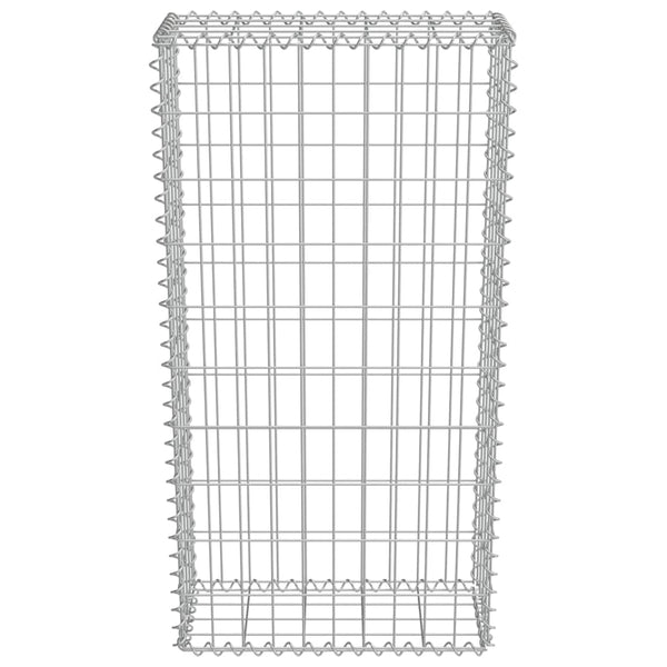 vidaXL Gabion Wall with Cover Galvanized Steel 50x20x100 cm