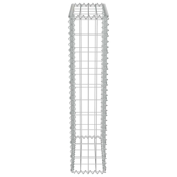 vidaXL Gabion Wall with Cover Galvanized Steel 50x20x100 cm