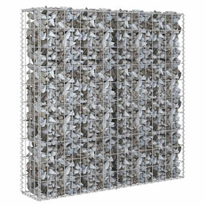 vidaXL Gabion Wall with Cover Galvanized Steel 80x20x100 cm