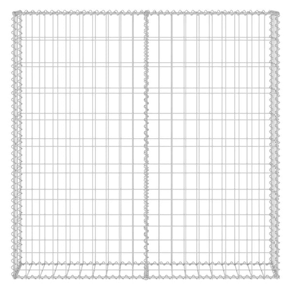 vidaXL Gabion Wall with Cover Galvanized Steel 80x20x100 cm
