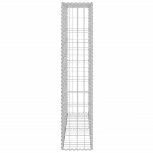 vidaXL Gabion Wall with Cover Galvanized Steel 80x20x100 cm
