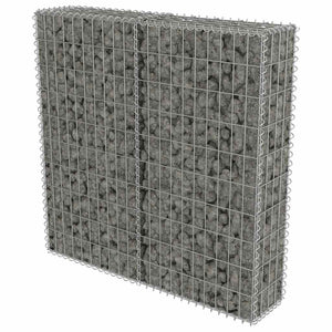 vidaXL Gabion Wall with Cover Galvanized Steel 100x20x100 cm
