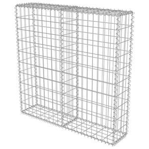 vidaXL Gabion Wall with Cover Galvanized Steel 100x20x100 cm