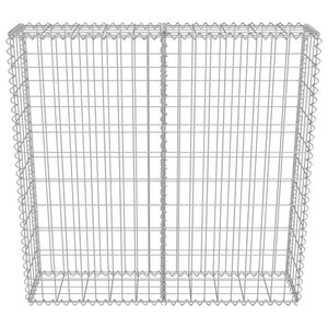 vidaXL Gabion Wall with Cover Galvanized Steel 100x20x100 cm