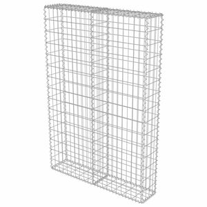 vidaXL Gabion Wall with Cover Galvanized Steel 100x20x150 cm