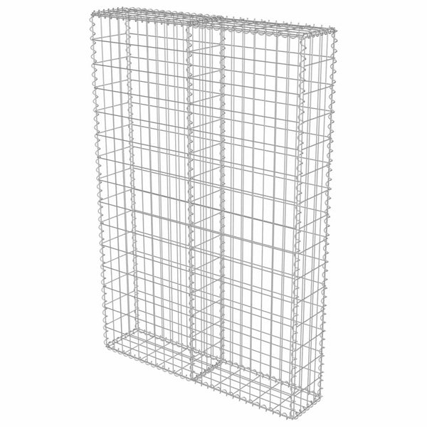 vidaXL Gabion Wall with Cover Galvanized Steel 100x20x150 cm