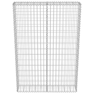 vidaXL Gabion Wall with Cover Galvanized Steel 100x20x150 cm