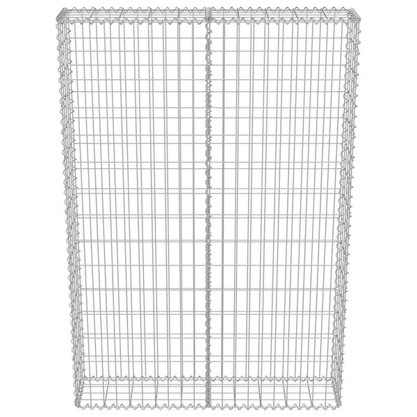 vidaXL Gabion Wall with Cover Galvanized Steel 100x20x150 cm