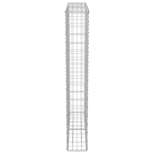 vidaXL Gabion Wall with Cover Galvanized Steel 100x20x150 cm