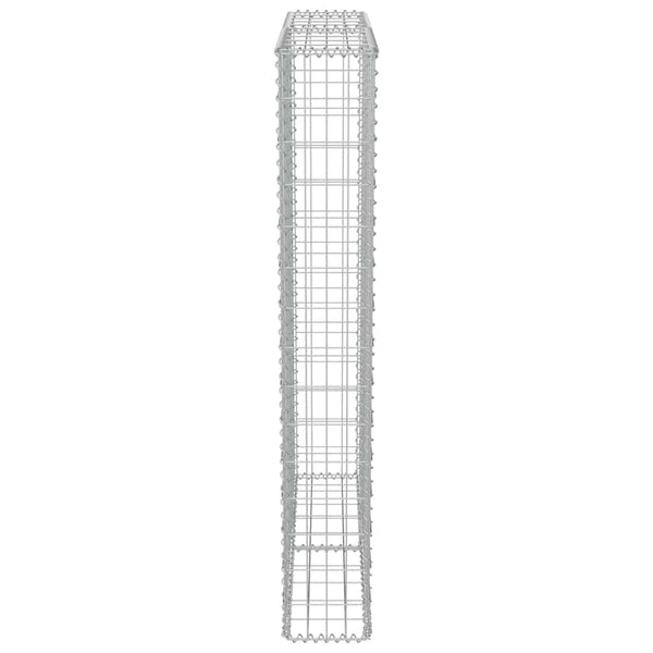 vidaXL Gabion Wall with Cover Galvanized Steel 100x20x150 cm