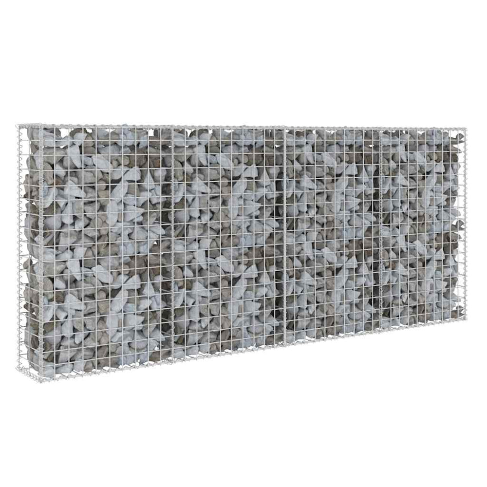 vidaXL Gabion Wall with Cover Galvanized Steel 200x20x85 cm