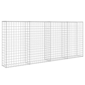 vidaXL Gabion Wall with Cover Galvanized Steel 200x20x85 cm