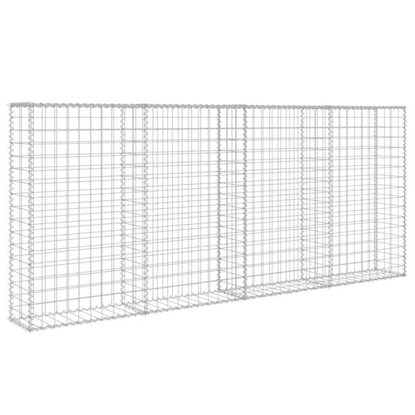 vidaXL Gabion Wall with Cover Galvanized Steel 200x20x85 cm