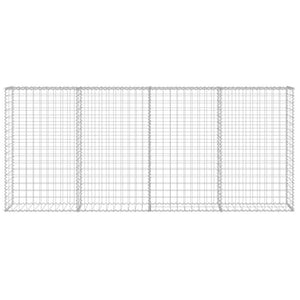 vidaXL Gabion Wall with Cover Galvanized Steel 200x20x85 cm