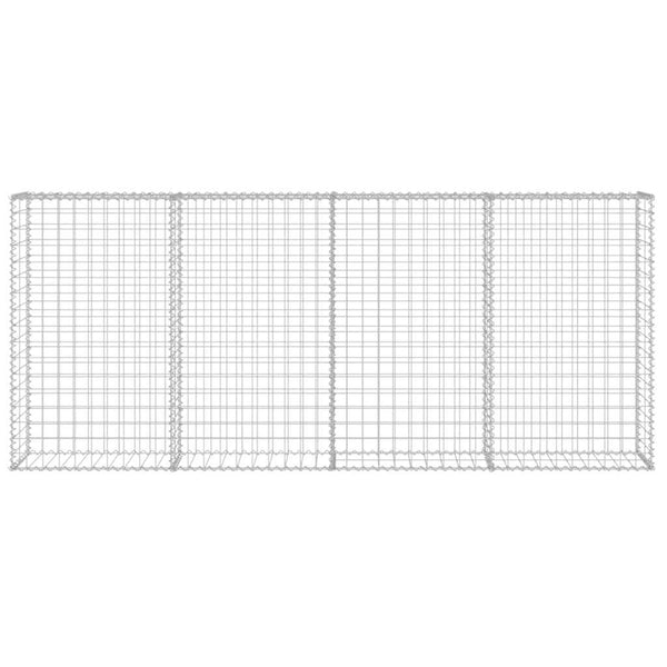 vidaXL Gabion Wall with Cover Galvanized Steel 200x20x85 cm