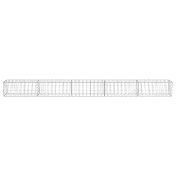 vidaXL Gabion Wall with Cover Galvanized Steel 600x50x50 cm