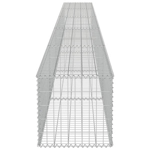 vidaXL Gabion Wall with Cover Galvanized Steel 600x50x50 cm