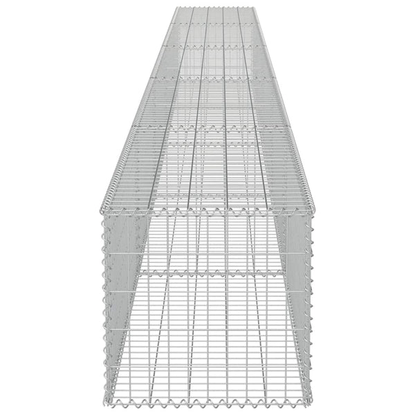 vidaXL Gabion Wall with Cover Galvanized Steel 600x50x50 cm
