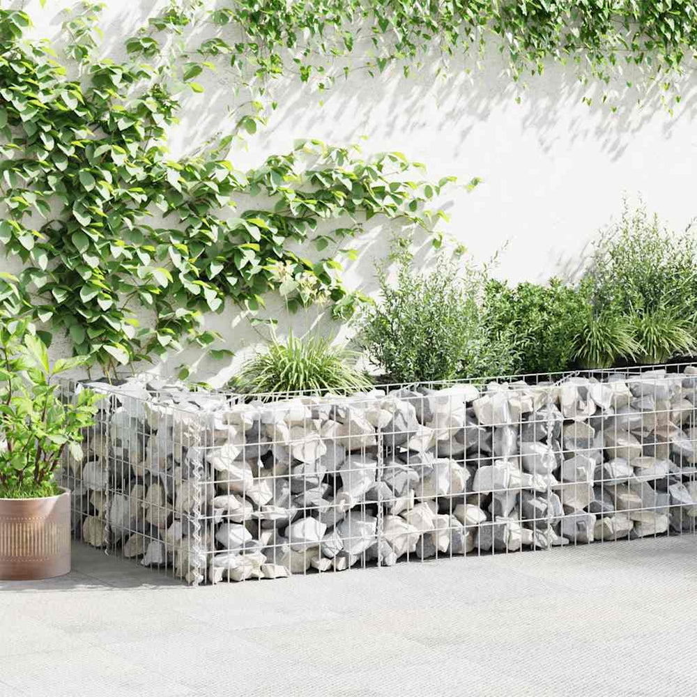 vidaXL Gabion Wall with Cover Galvanized Steel 600x50x50 cm