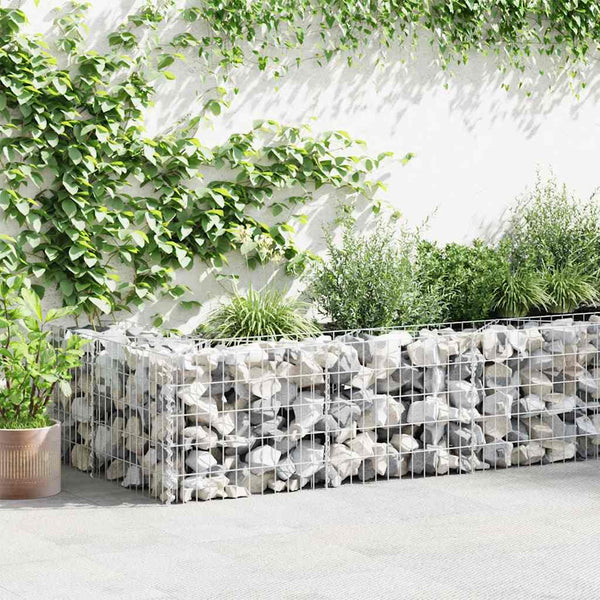 vidaXL Gabion Wall with Cover Galvanized Steel 600x50x50 cm