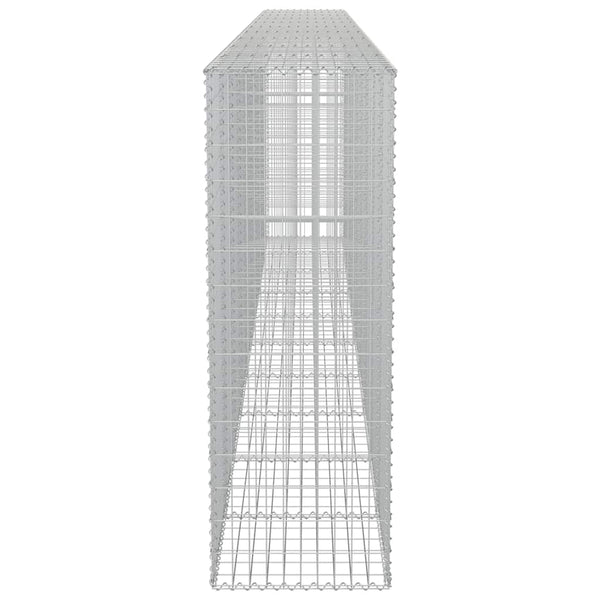 vidaXL Gabion Wall with Cover Galvanized Steel 600x50x150 cm