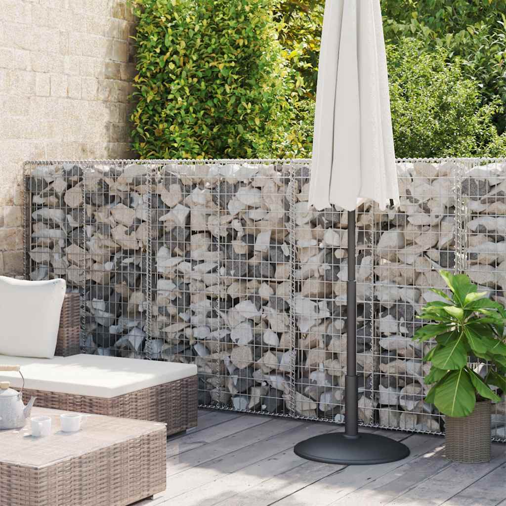 vidaXL Gabion Wall with Cover Galvanized Steel 600x50x150 cm