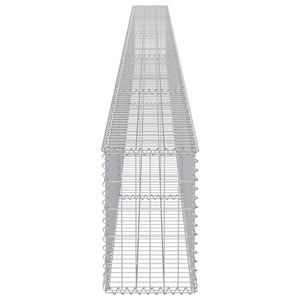 vidaXL Gabion Wall with Cover Galvanized Steel 600×30×50 cm