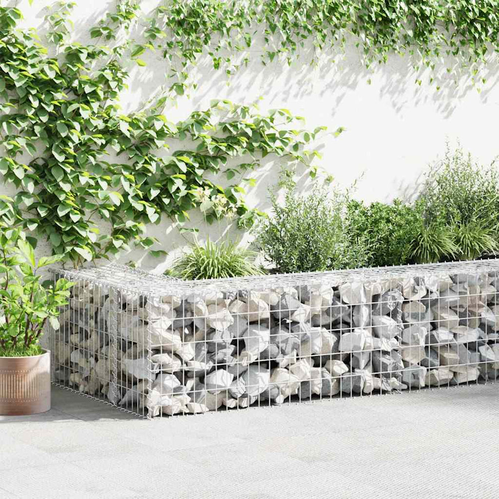 vidaXL Gabion Wall with Cover Galvanized Steel 600×30×50 cm