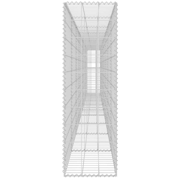 vidaXL Gabion Wall with Cover Galvanised Steel 600×30×100 cm