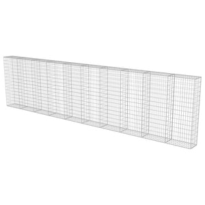 vidaXL Gabion Wall with Cover Galvanized Steel 600×30×150 cm