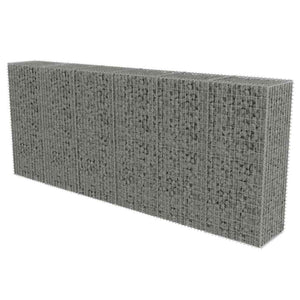 vidaXL Gabion Wall with Cover Galvanized Steel 300×50×150 cm