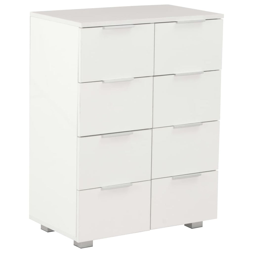 vidaXL High-Gloss White Sideboard 60x35x80 cm Engineered Wood