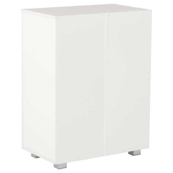 vidaXL High-Gloss White Sideboard 60x35x80 cm Engineered Wood