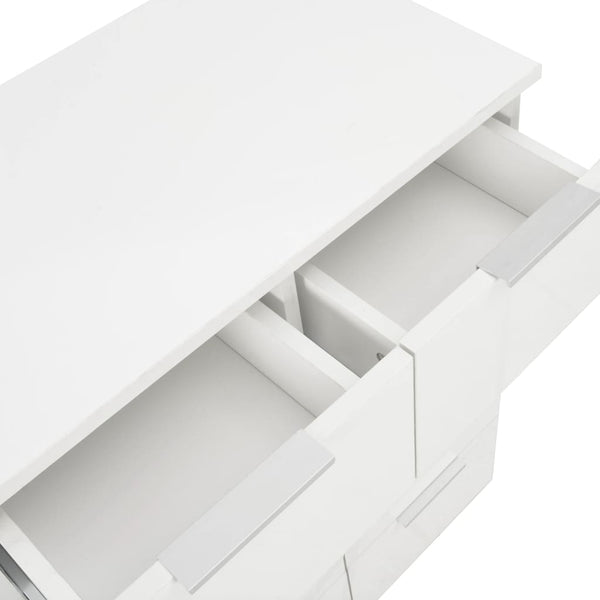 vidaXL High-Gloss White Sideboard 60x35x80 cm Engineered Wood