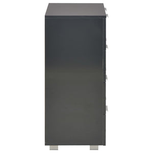vidaXL High Gloss Black Sideboard 60x35x80 cm Engineered Wood
