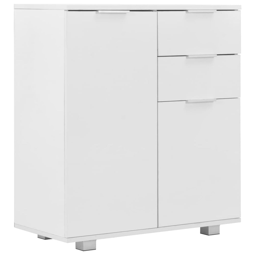 vidaXL High-Gloss White Sideboard 71x35x80 cm Engineered Wood