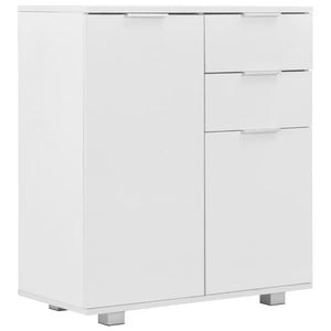vidaXL High-Gloss White Sideboard 71x35x80 cm Engineered Wood