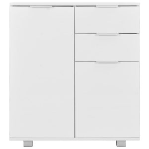 vidaXL High-Gloss White Sideboard 71x35x80 cm Engineered Wood
