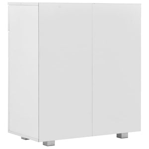 vidaXL High-Gloss White Sideboard 71x35x80 cm Engineered Wood