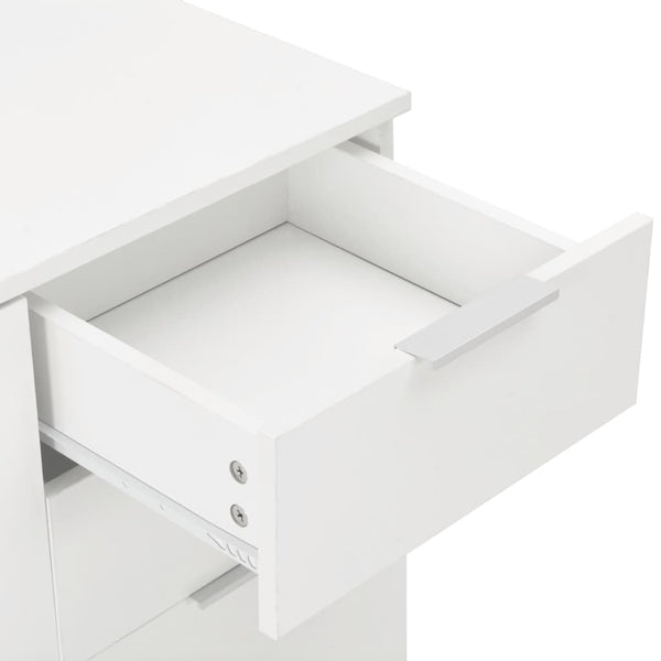 vidaXL High-Gloss White Sideboard 71x35x80 cm Engineered Wood